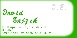 david bajzik business card